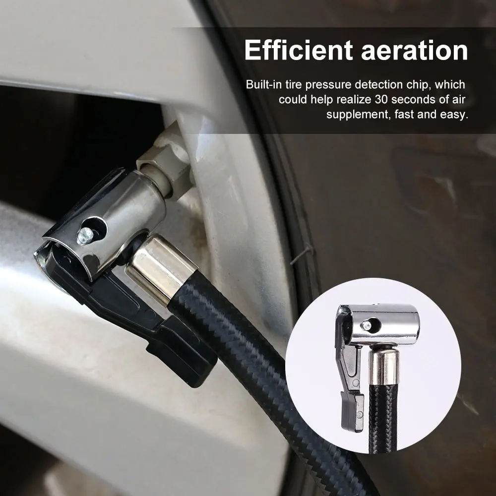 

Sell Well Portable Multifunctional Stable Safe Black 120W Durable High Quality LED Car Air Pump Portable Car Tyre Inflator