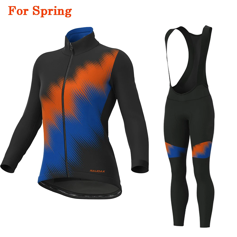 

Women's Cycling Jersey Set Spring MTB Road Bike Riding Clothes Long Sleeves Jersey Ropa Maillot Ciclismo Breathable Bike Uniform