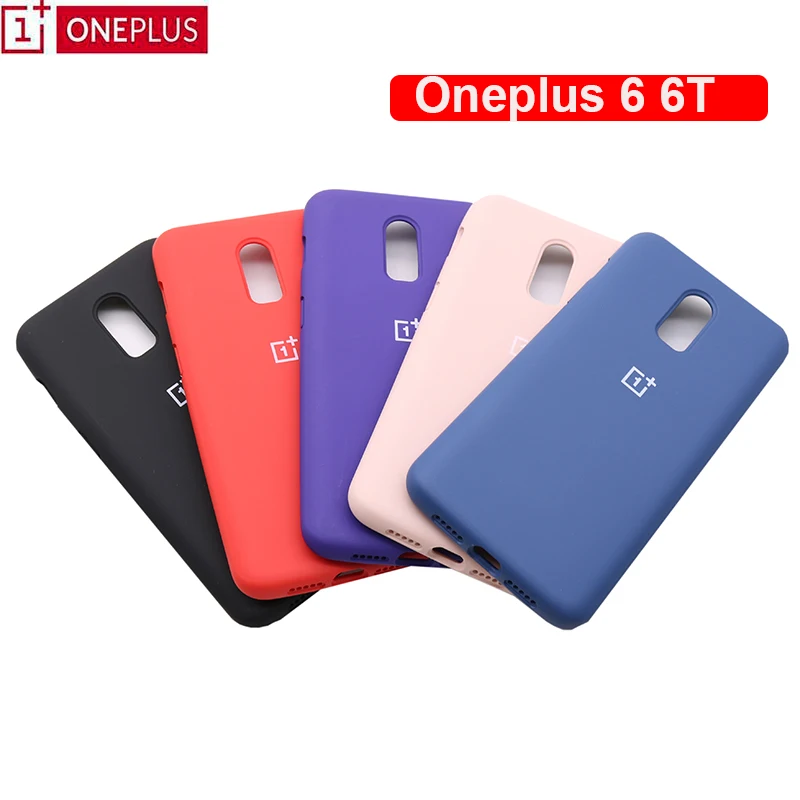Оригинальный чехол для Oneplus 6 T из жидкого силикона мягкий One Plus 1 + с полной защитой