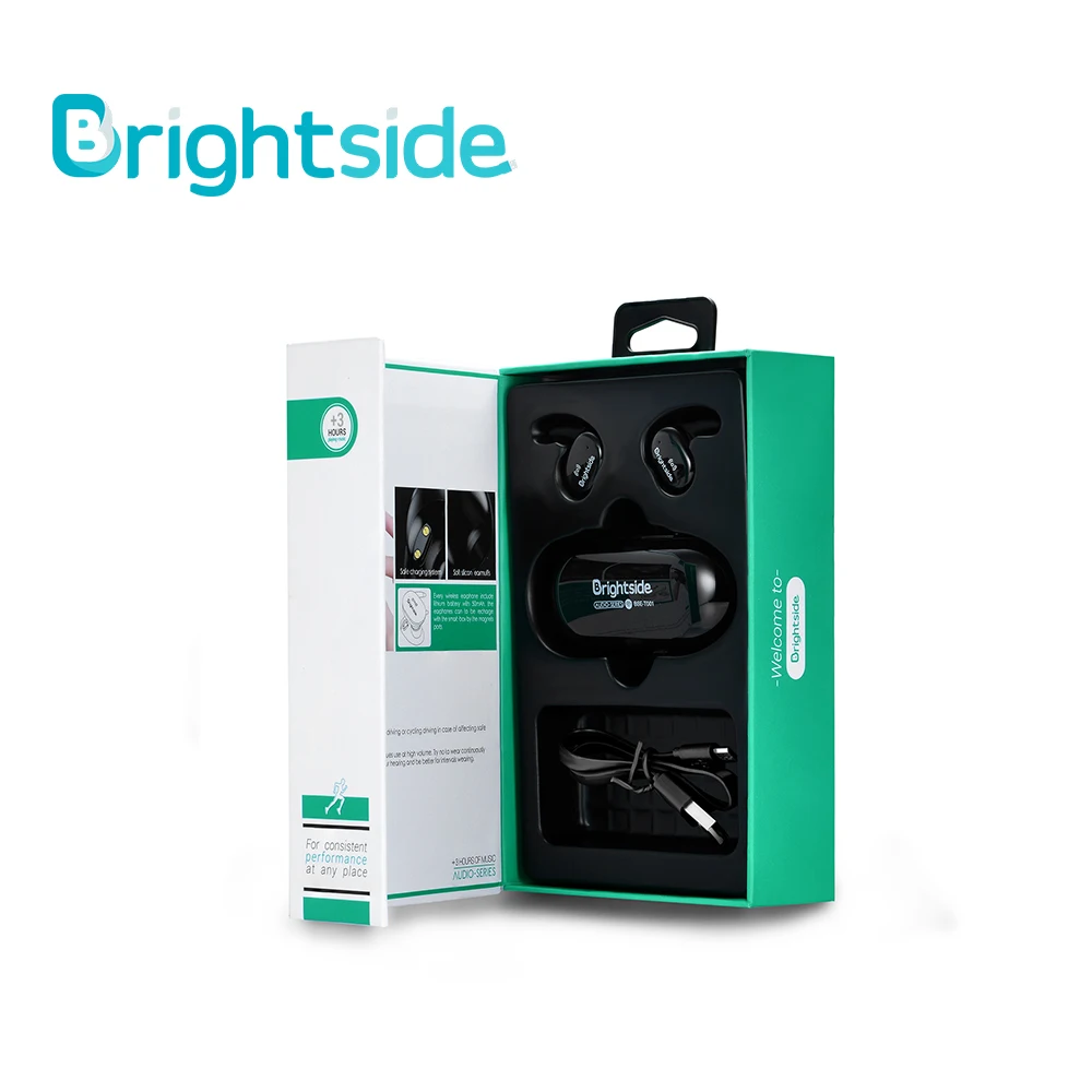 Brightside TWS 5 0 Bluetooth беспроводные наушники вкладыши Наушники с микрофоном и зарядной