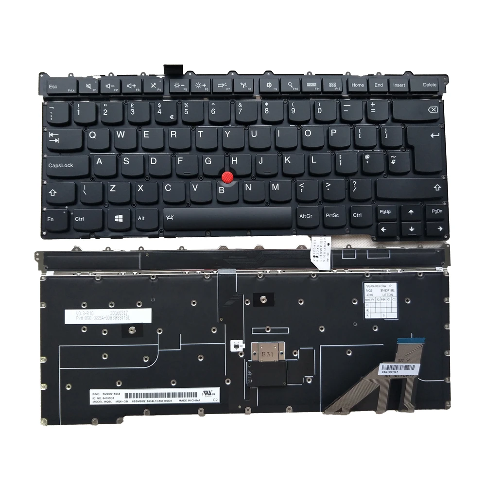 Быстрая доставка OVY UK Клавиатура для ноутбука LENOVO Thinkpad Carbon X1 Gen 3 3nd 2015 P/N: SM20G18634 64100D8