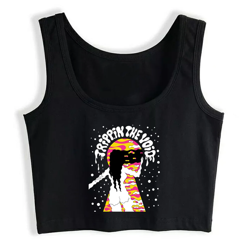 

Crop Top Women Psychedelic Hippie Trippy Colorful Festival Y2k Gothic Emo Harajuku Tank Top Female Clothes