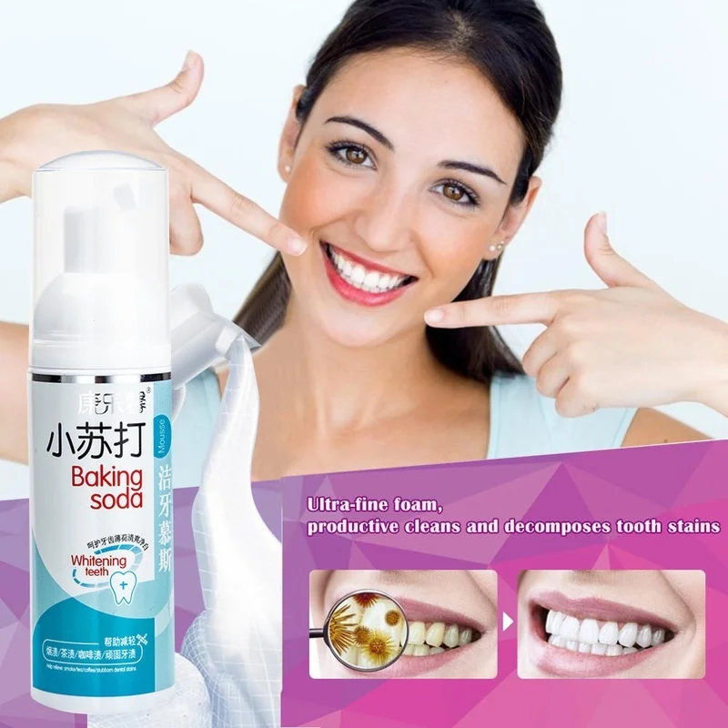 

60ml Foam Toothpaste To Remove Bad Breath Mint Type Mouthwash Tooth Cleanser To Remove Dental Plaque And Stains Teeth Oral Care