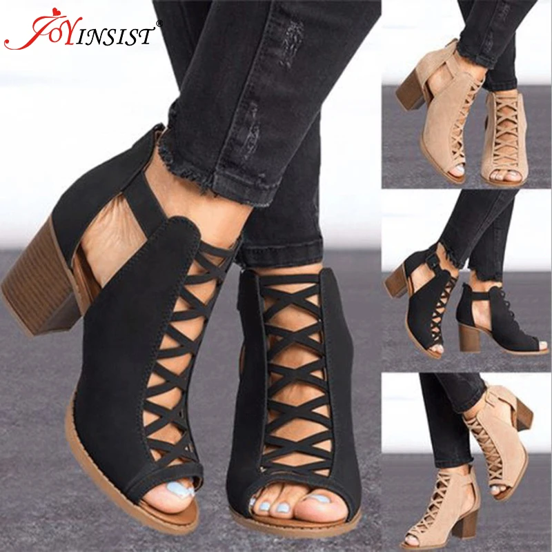 2022 Summer Sexy Toe Thick Bottom Ladies Sandals Foreign Trade 43 Yards Women's Shoes