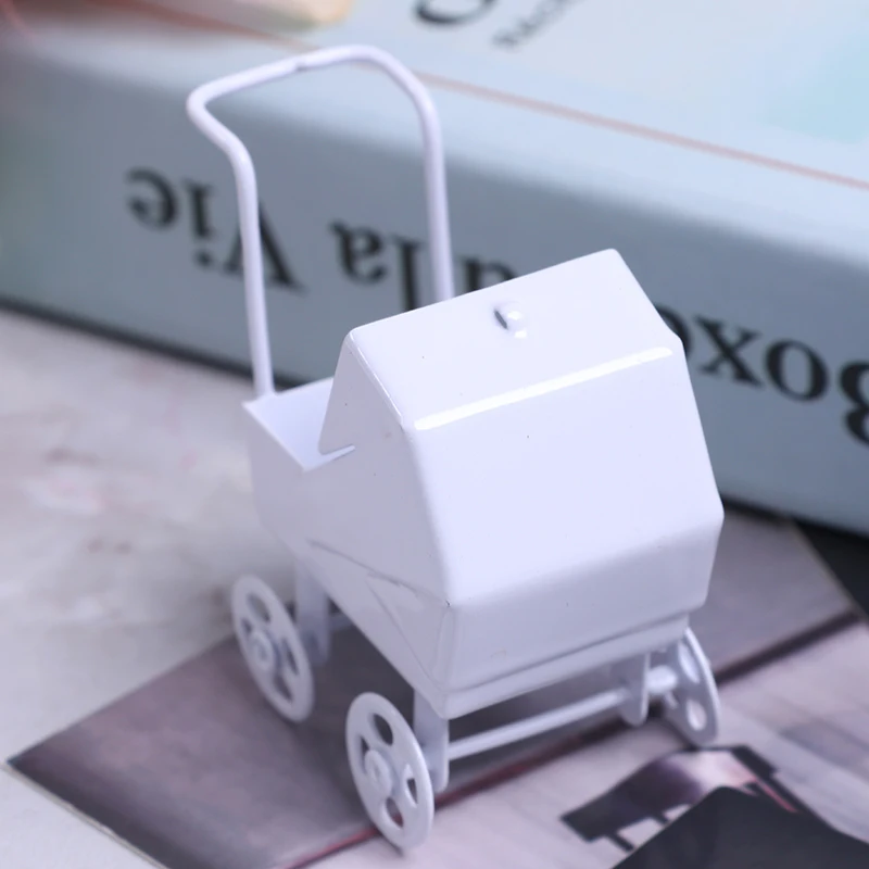 1 шт. DIY Миниатюрный Пластик коляска велосипед автомобиля Белый Детские коляски