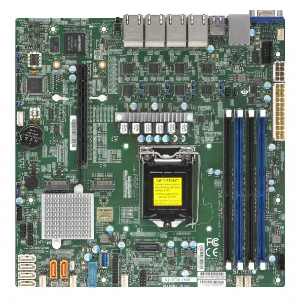 

X11SCM-LN8F LGA1151 C246 eight-port Gigabit network card M-ATX server motherboard new in box