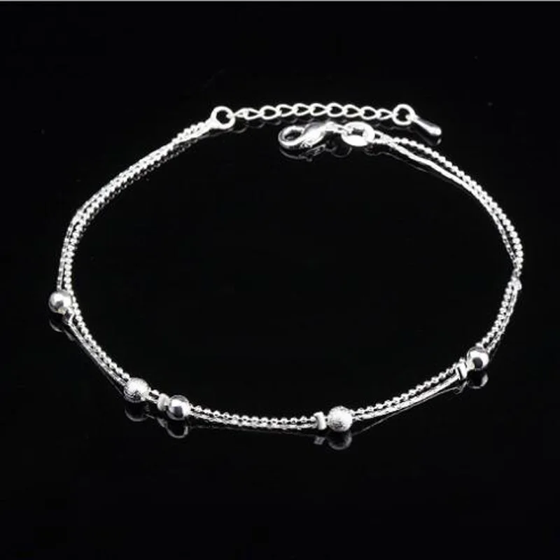 Горячая Распродажа 925 пробы серебро Винтаж анклет (браслет на ногу) с простой