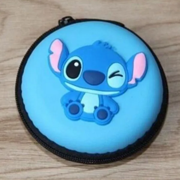 A Новинка 1 шт. круглый мультяшный нейлоновый чехол для наушников Macaron, Жесткий Чехол для хранения наушников с карманом, сумка для переноски на молнии - Цвет: A