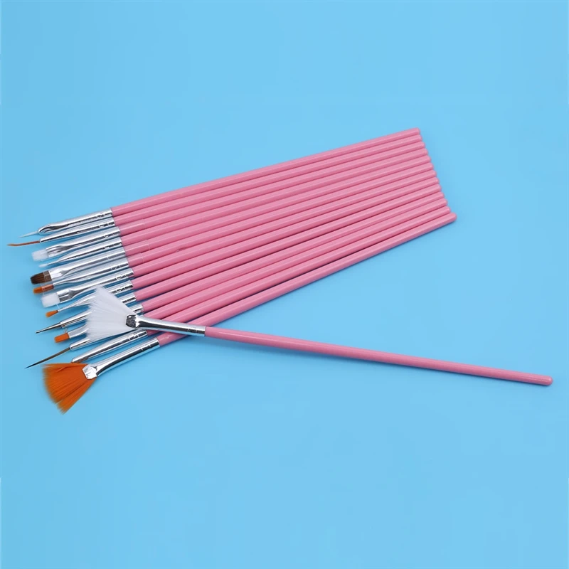 15 шт. маникюрные щетки для ногтей набор держатель сепаратор пальцев ноги палитра