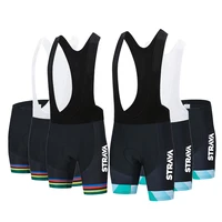 new 2021 strava team men cycling jersey 19d gel pad bib shorts mtb quick dry breathable padded lycra sports bicycle clothing