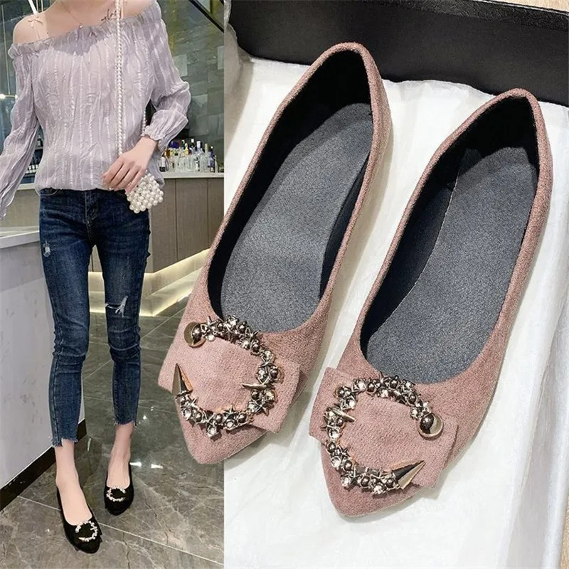 

2020 Women's shoes sexy fashion new pointed flat sole women's party official office shopping loafers