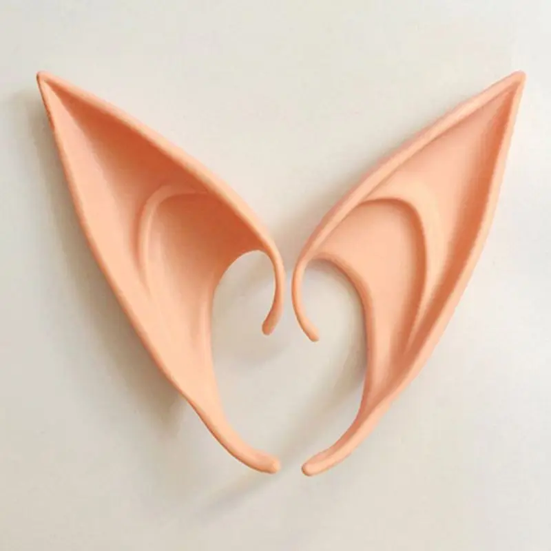

Y166 3/12 Pair Halloween Party Elven Elf Ears Pointed Anime Fairy Cospaly Costumes Vampire Soft Christmas Party Mask