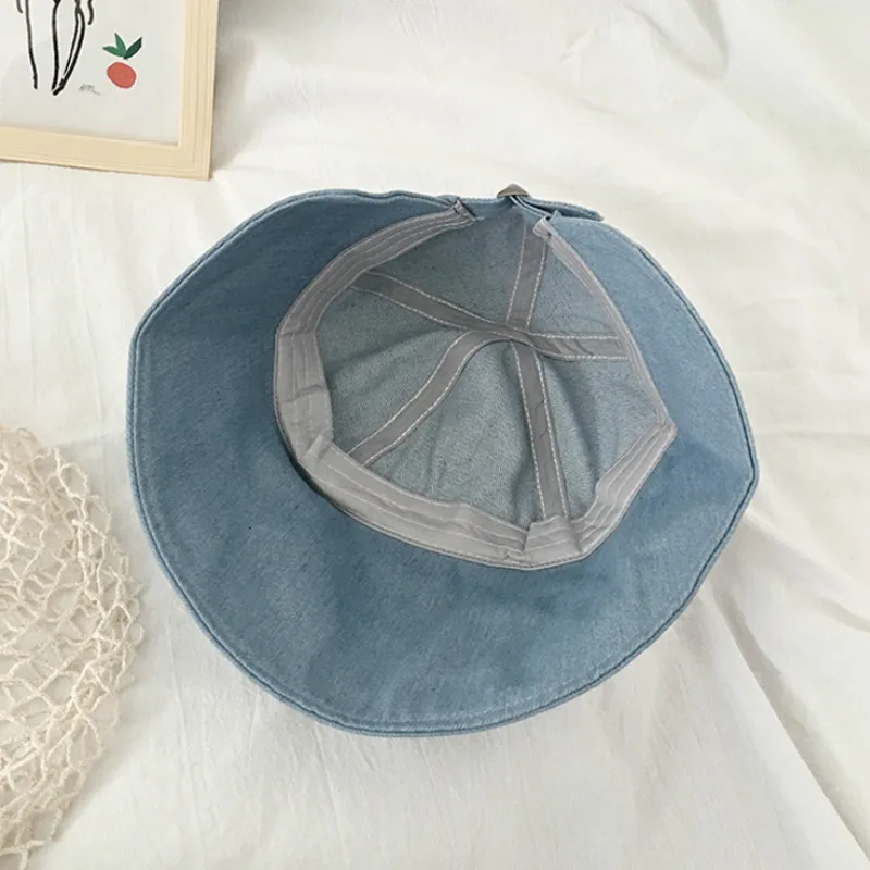 

Denim Bucket Hats Women Chic Harajuku Novelty Retro Ins Sun-proof Woman Hat All-match Vintage Ins Holiday Couples Teens Caps New