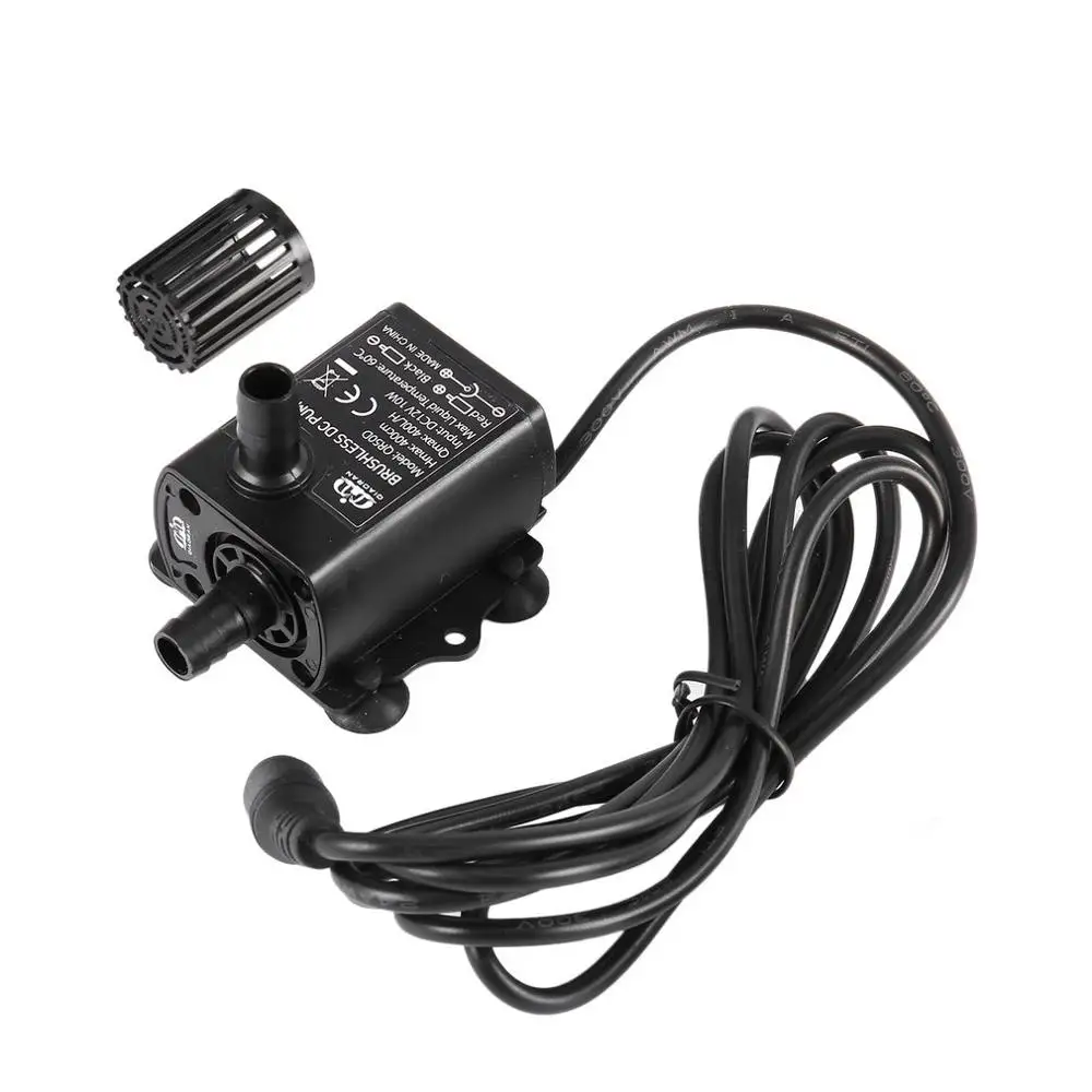 12V4M400L Decdeal Настольный сверхтихий мини-с бесщеточным двигателем постоянного тока/USB водяной насос 5/12V для детей возрастом от 5 до 10 Вт 250-400L/ч подъем 300 см погружной фонтан аквариумный циркулирующий - Цвет: 12V4M400L