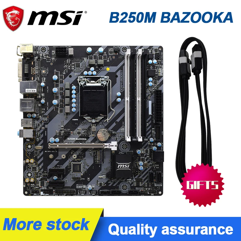 Для MSI B250M гранатомет Материнская плата Intel B250 LGA 1151i7 I5 i3 DDR4 64 Гб CI E 3 0 м. 2 SATA III