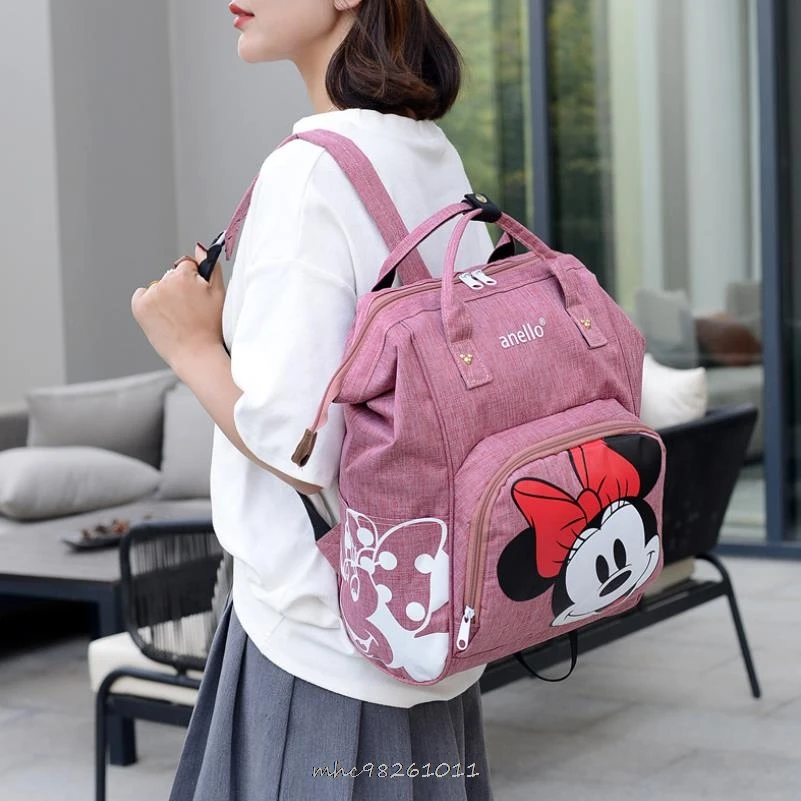 Disney Travel Diaper Bag Waterproof Stroller For Mom Baby Mummy Backpack Nappy Minnie Mickey Mouse Handbag | Багаж и сумки