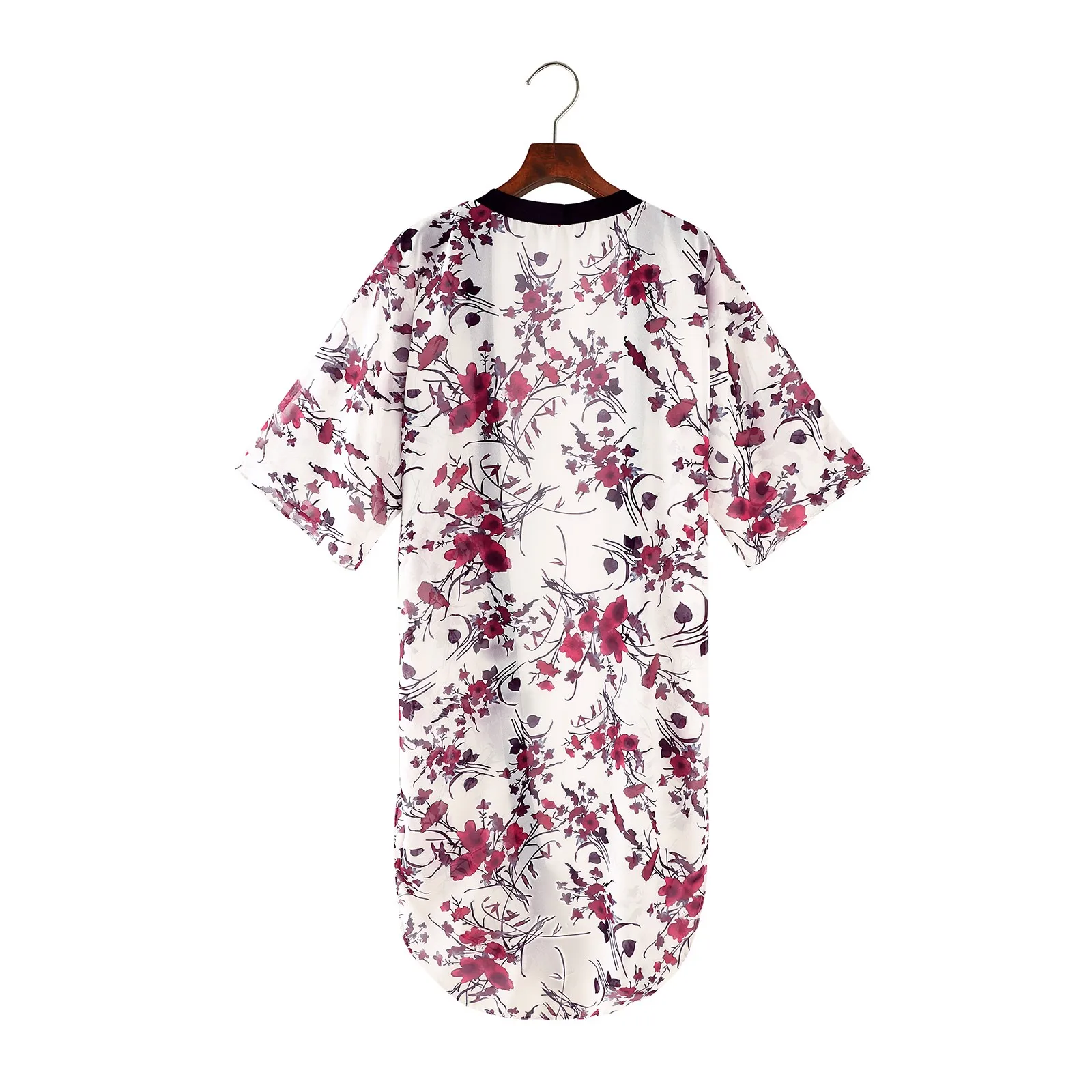 

Summer Women Chiffon Floral Shawl Kimono Cardigan Sheer Cover Up Swimwear Long Blouse Shirts Female Shirt Tops Beach Swimwear