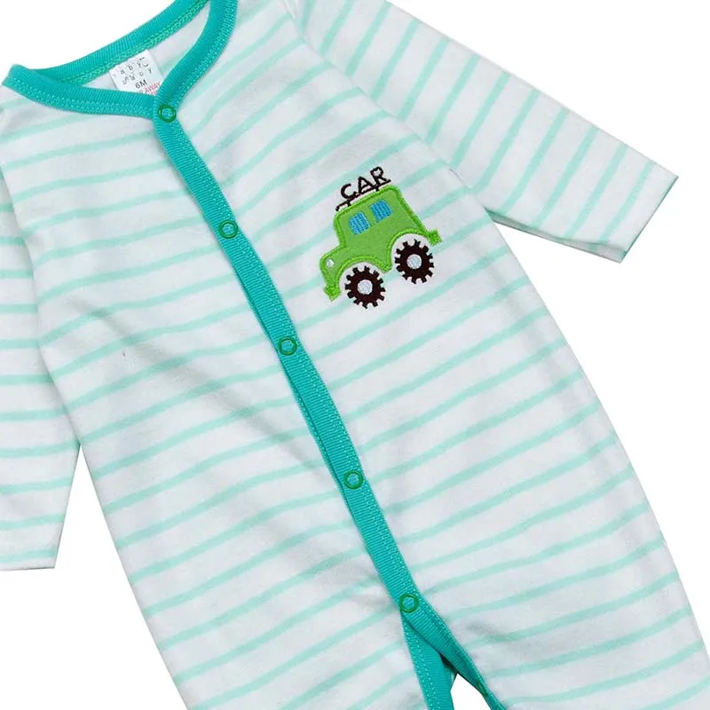 3 шт./партия Детские хлопковые комбинезоны с длинным рукавом