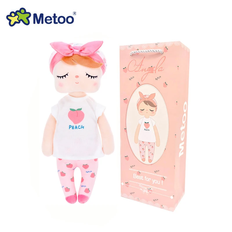 918-2box В коробке Metoo Кукла Kawaii плюшевая Мягкая Плюшевая Игрушка Животные детские игрушки для девочек и мальчиков на день рождения Рождество Кролик Анжела - Цвет: 918-2box