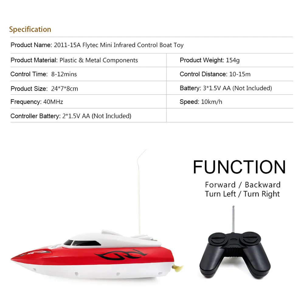 Flytec 2011-15A 24 см 40 Гц мотор с водным охлаждением RC Мини лодка беспроводной гоночный быстрый корабль для уличные детские игрушки