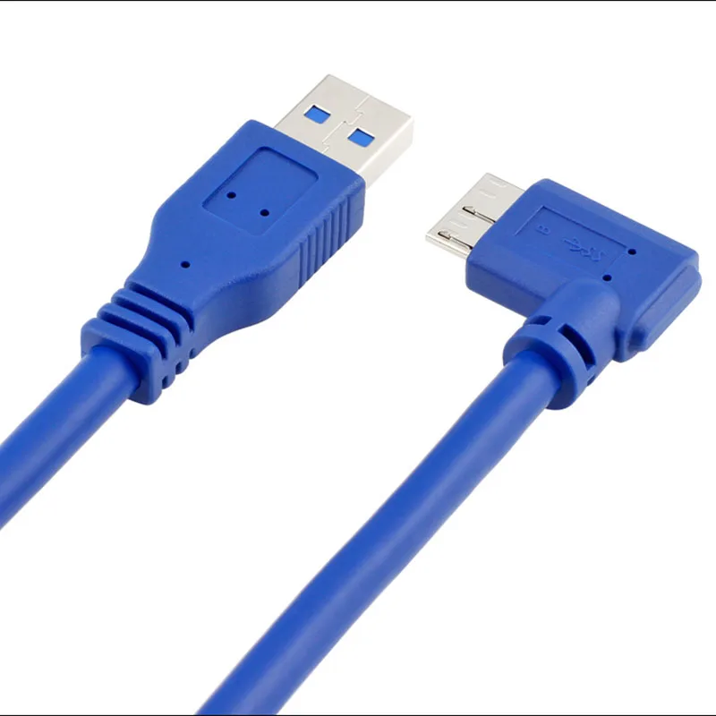 Кабель USB 3.0 Type A Male to Micro B с левым и правым угловым разъемом на 90 градусов, скорость передачи данных 5 Гбит/с, длина 0,6 м/1 м, для фотоаппаратов SLR/мобильных жестких дисков.