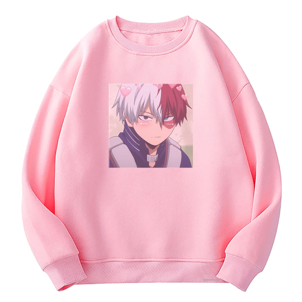 

Anime Shoto Hoodie Women Shoto Todoroki Hoodies Woman Harajuku Manga My Hero Academia Hoody Crew Neck Pullover Sweatshirt