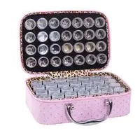 04 Pink 56 112/132-Сетка Коробка для хранения эфирных масел алмазная живопись поверхности бутылки чехол для переноски дорожная домашняя Портативная сумка органайзер ABS - Цвет: 04 Pink 56