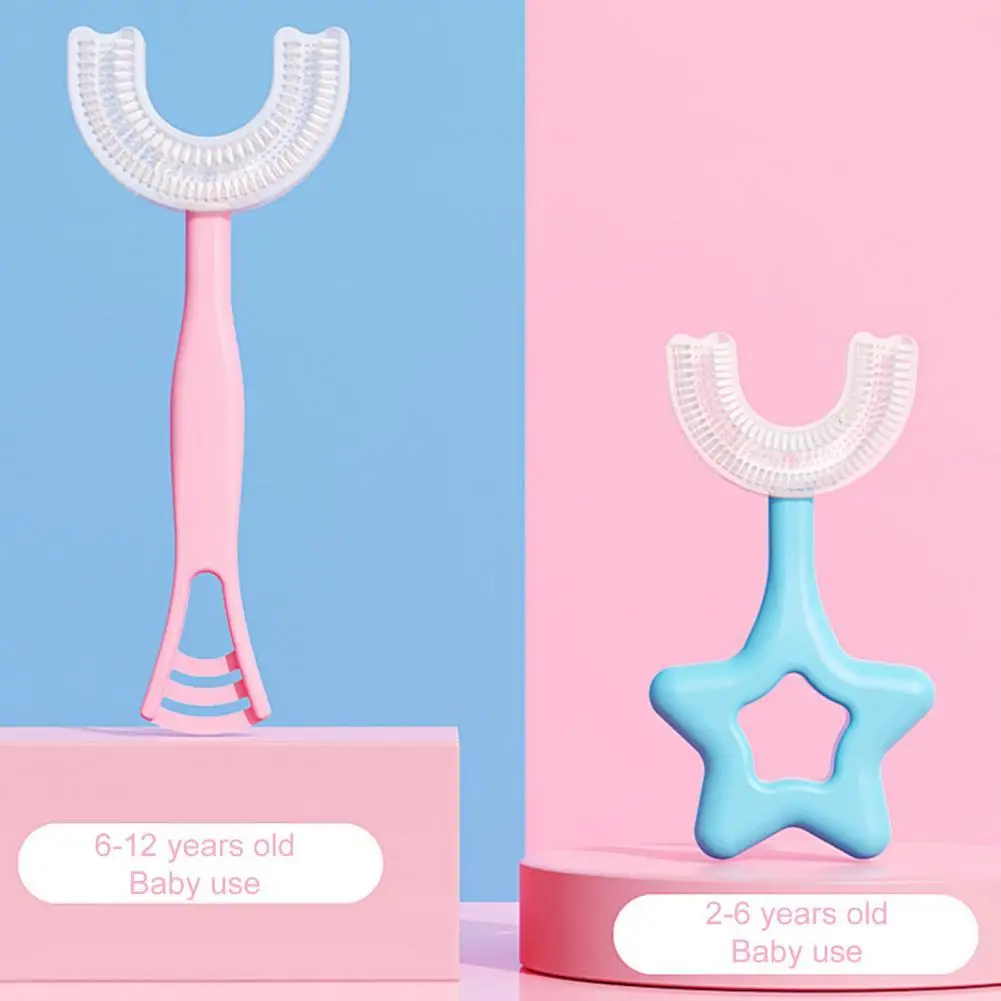 

Good 2 Colors No Odor Children’s U-Shape Whitening Toothbrush Baby Supplies Infant Toothbrush Toddler Toothbrush