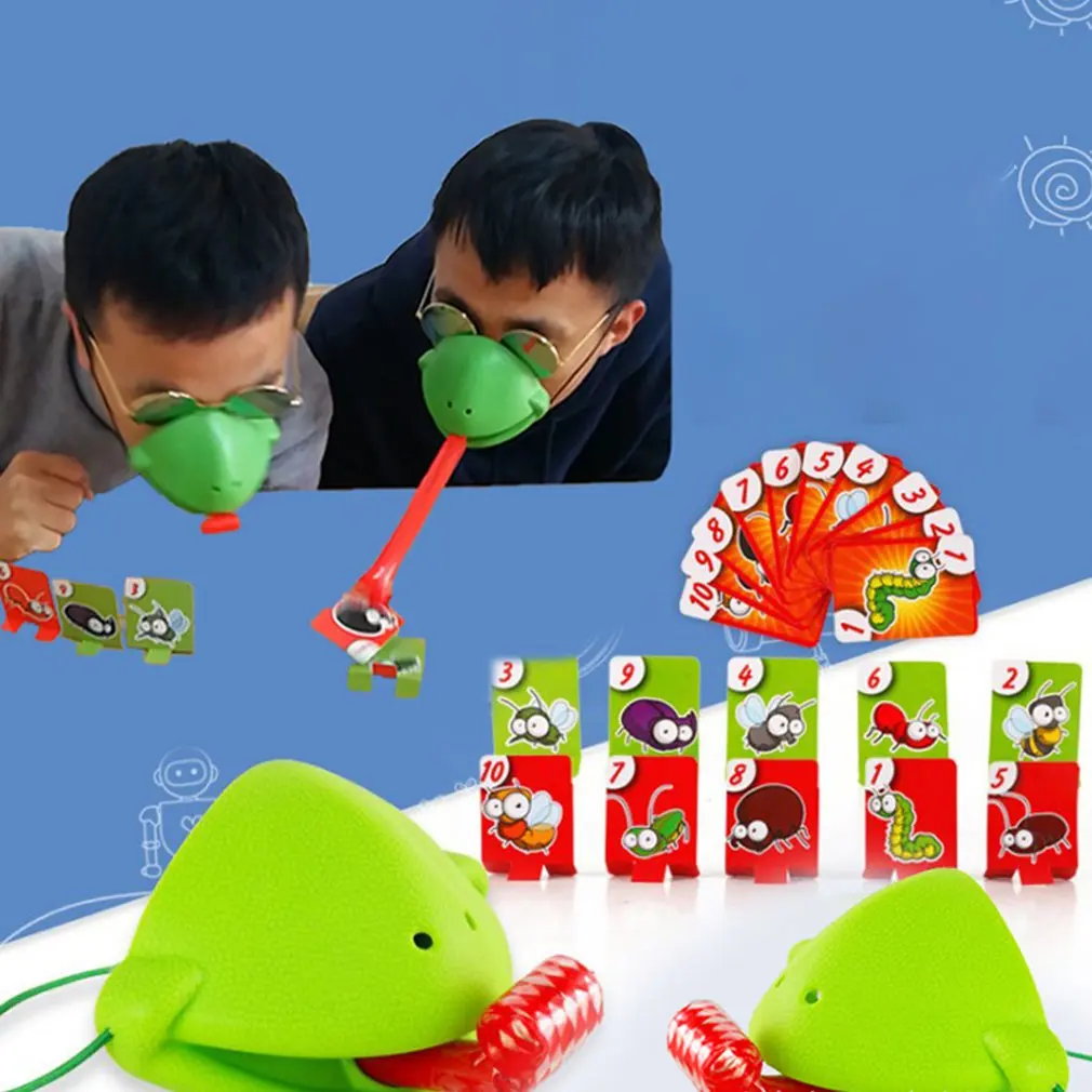 

Greedy chameleon toy Funny Take Card-Eat Pest Catch Bugs Game Animals Desktop Games Board Games for Kids