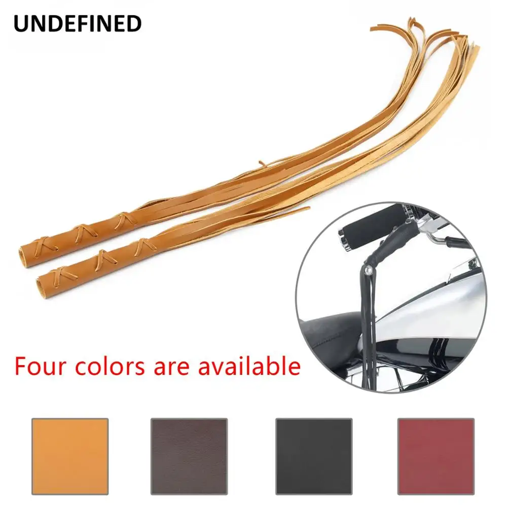 Кожаные Мотоциклетные тормозные рычаги с бахромой Обложка тормозных рычагов