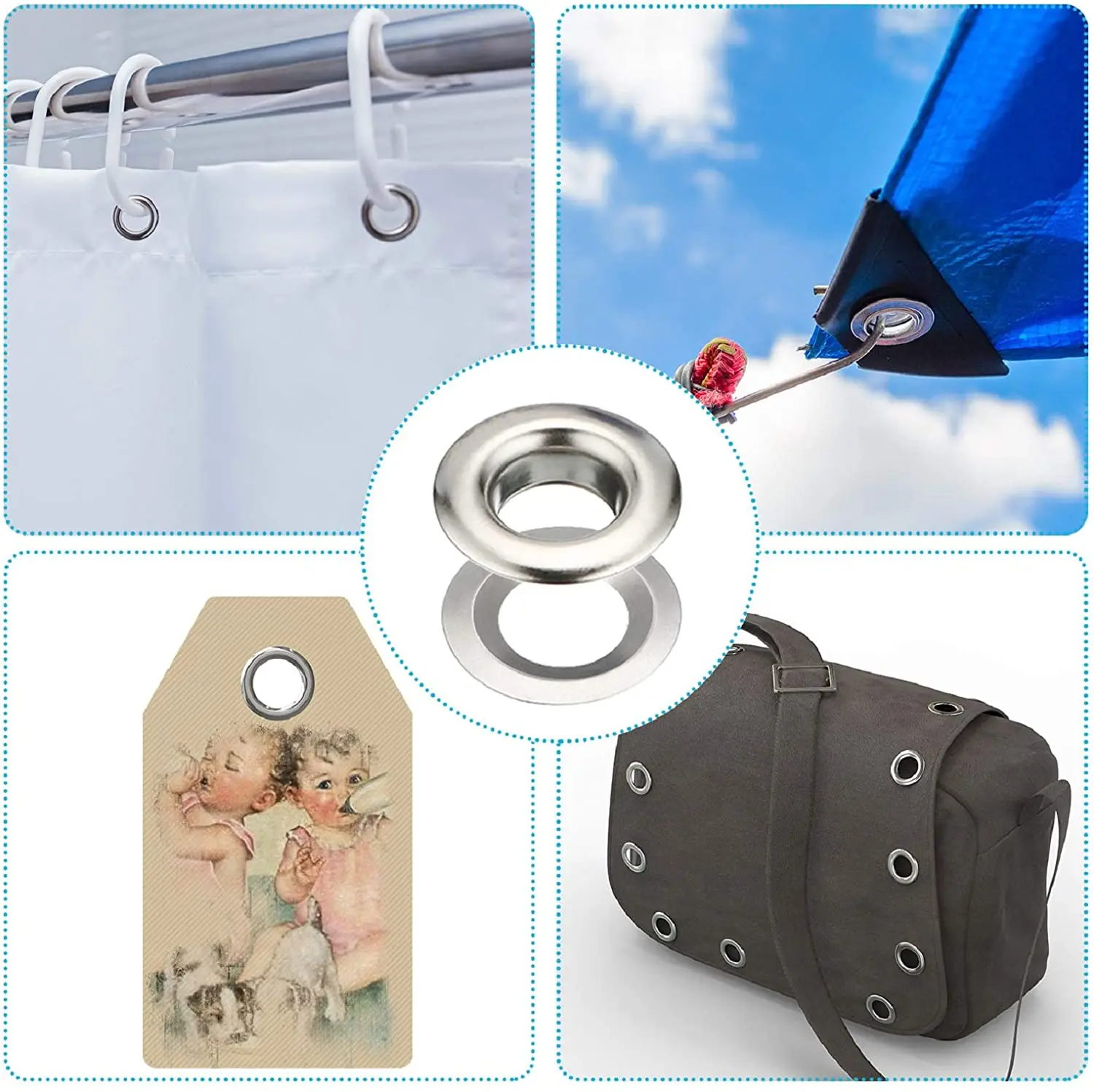 100 комплекты комплект для втулки 10 мм люверсы Кожа ремесло ремонт втулкой круглый