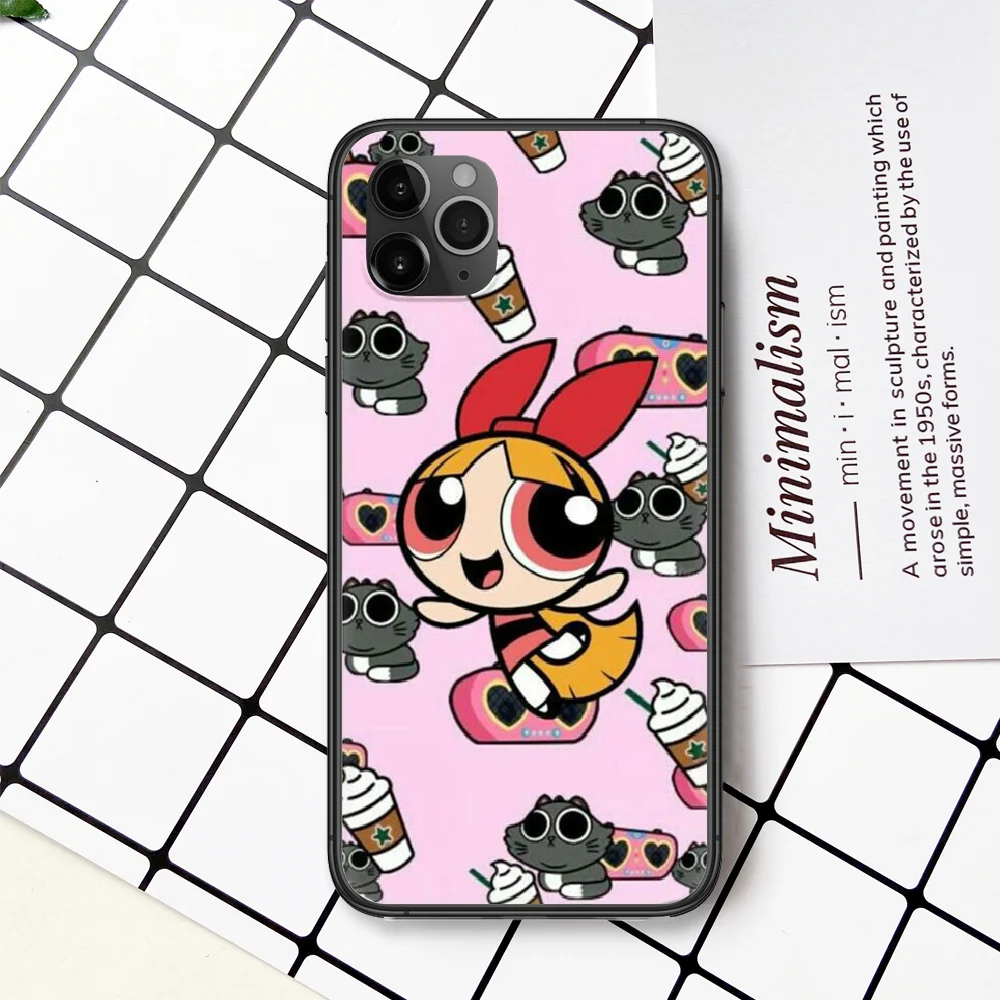 

Powerpuff Girls Cartoon Cute Phone Case Cover For Iphone 5 5S 6 6S PLUS 7 8 11 12 Mini X XR XS PRO SE 2020 MAX black Prime