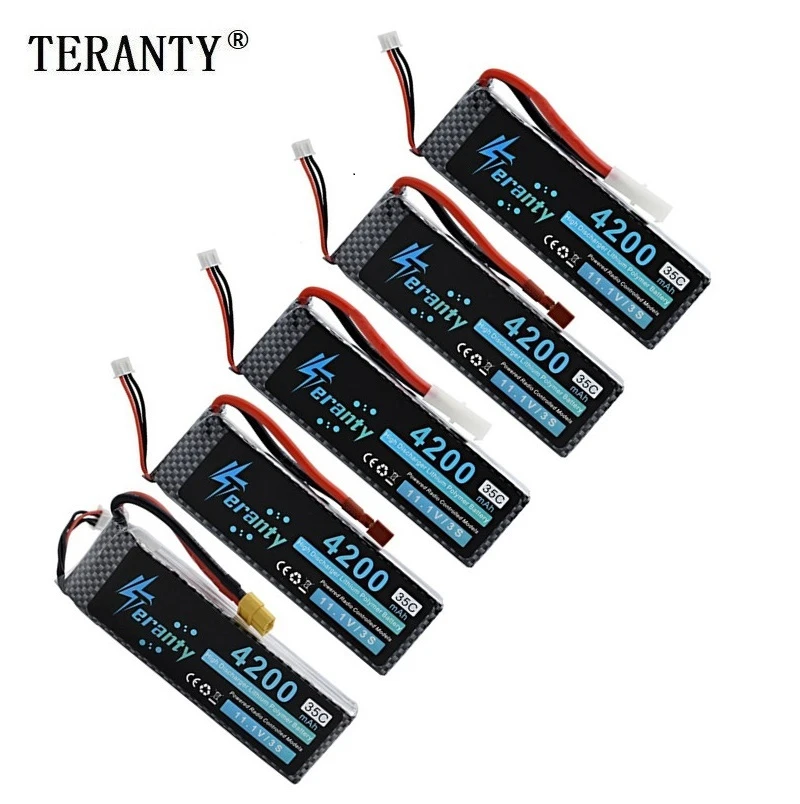 

100% Ёмкость 3S 11,1 v 4200 мА/ч, 35C LiPo Батарея для дрона с дистанционным управлением RC Автомобили RC Роботы RC игрушечные лодки 11,1 v Перезаряжаемые Lipo Б...