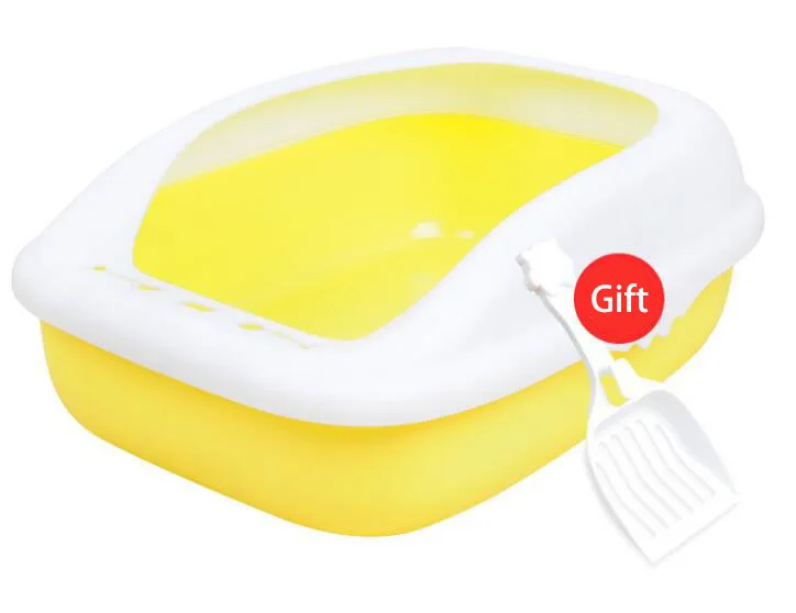 Yellow HIPET Pet унитаз, поднос для кошачьего туалета, пластиковая коробка, анти-всплеск, не скользит, легко чистится, внутренний унитаз, песочница для собак, кошек, поднос - Цвет: Yellow