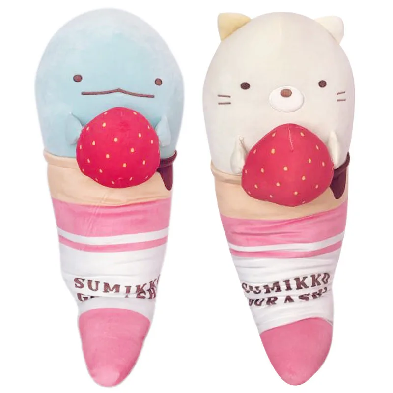 Милый Sumikko Gurashi клубничный мороженое токаге ящерица Неко кошка Большая