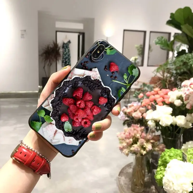 

NBDRUICAI Food Wallpaper Raspberry TPU Soft Silicone Phone Case Cover for iPhone 11 pro XS MAX 8 7 6 6S Plus X 5S SE 2020XR case