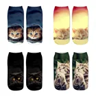 Хит продаж, детские носки 3D милые футболки для девочек дизайн с изображением животных, котов; Модные носки для мальчиков и девочек, носки с низкой лодыжкой с изображением персонажей мультфильмов, забавные носки для детей 8-16Years