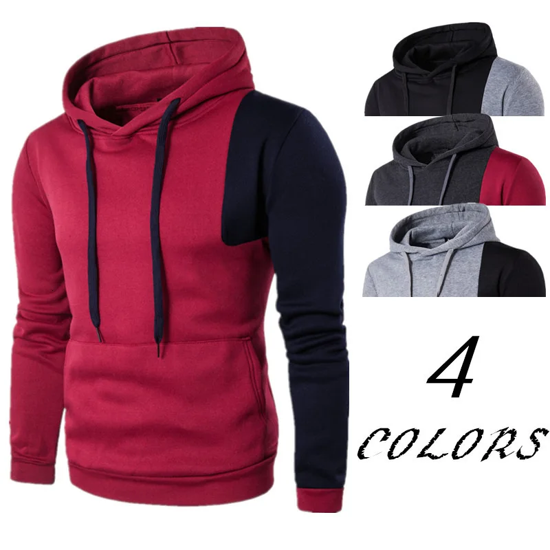 

Personality Split Joint Man Leisure Time Even Hat Pullover Omar Sweater Male