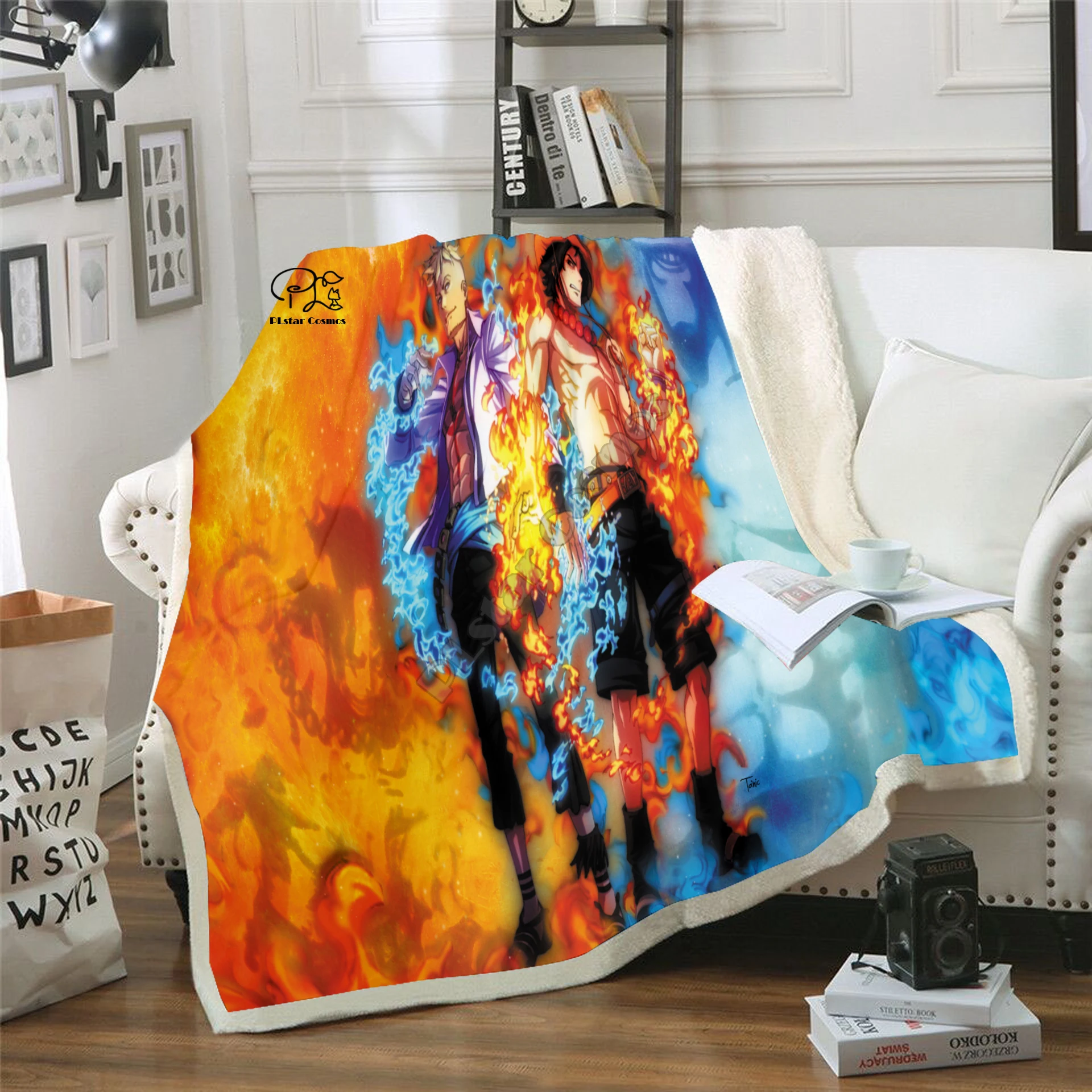 

Anime One Piece Blanket Design Flannel Fleece Blanket Printed Sofa Warm Bed Throw Blanket Adult Sherpa Blanket style-2