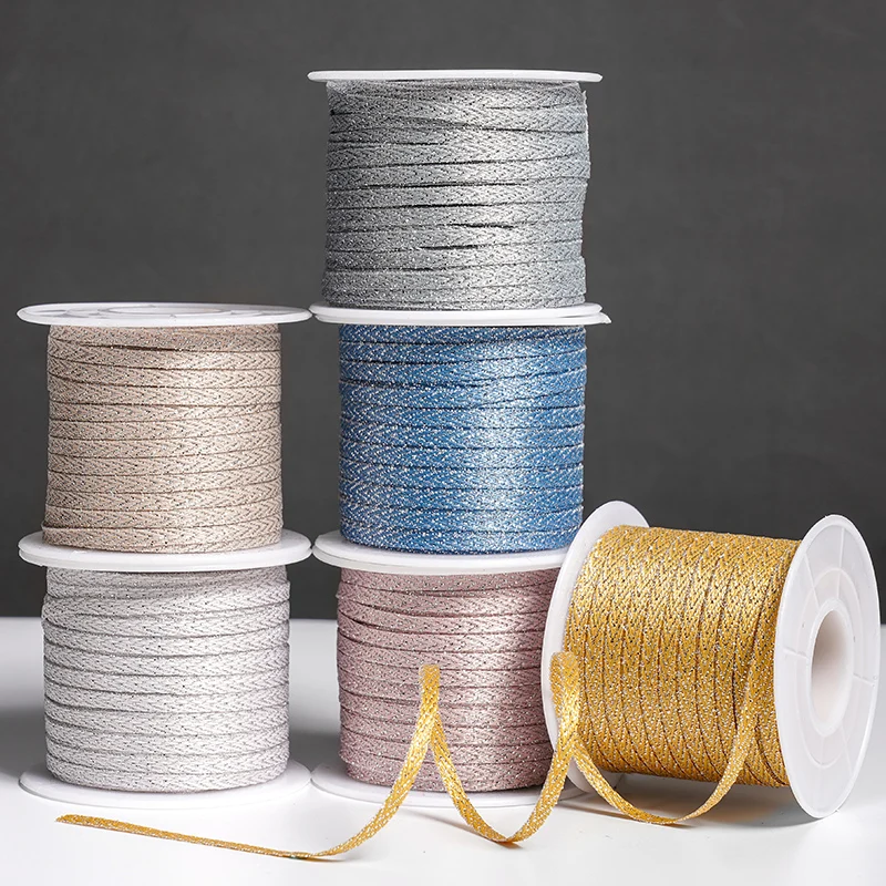 3 мм Отделка блестящая цветная лента в елочку подарочная упаковка Двусторонняя