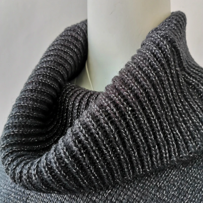 Women Turtleneck Knitted Sweater Warm Autumn Winter Knitwear Plus Size Pink Khaki Black Casual Pullover Tops Plain | Женская одежда