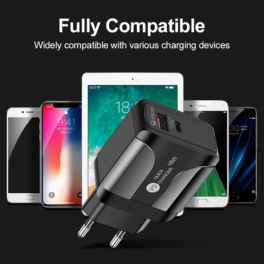 36 Вт Быстрая зарядка USB зарядное устройство Quick Charge 3 0 Тип C PD для быстрой зарядки