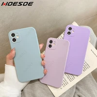 for iphone 13 pro max case plain square silicone case shockproof full protection matte cover iphone 12 11 pro xs max xr 8 7 plus