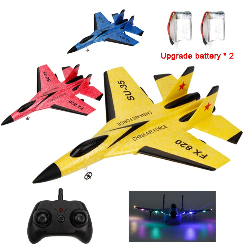 

SU-35 RC Airplanes Remote Control Glider Fighter Hobby RC Plane Hand Throwing Foam Aircraft Toys for Boys Kids Children Gift