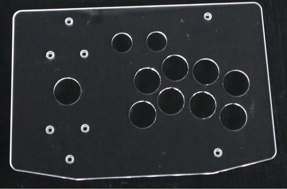 strass transparente acrílico painel plano kits diy buraco botão de fliperama