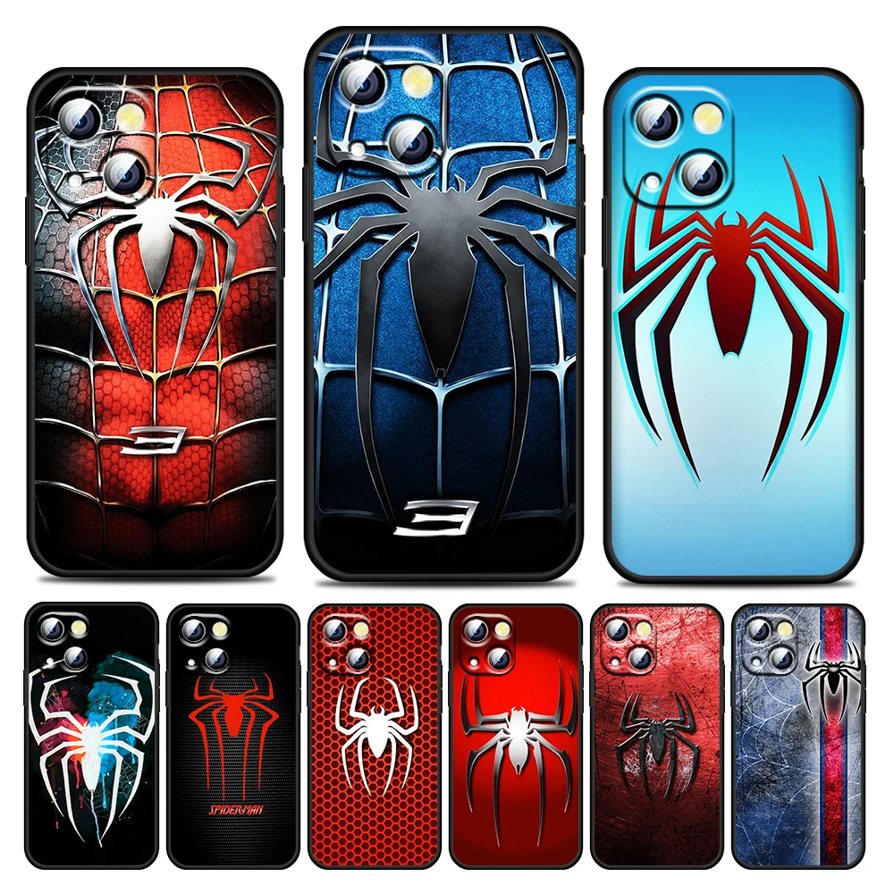 

Spider Man Marvel Cool For Apple iPhone 13 12 11 Pro Max Mini XS Max X XR 6 7 8 Plus 5S SE2020 Soft Black Phone Case