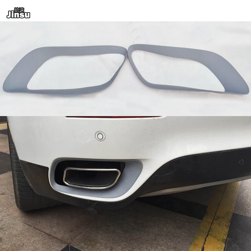 PP пластиковый праймер автомобиля выхлопная декоративная рамка для BMW X6 2008 - 2013 E71