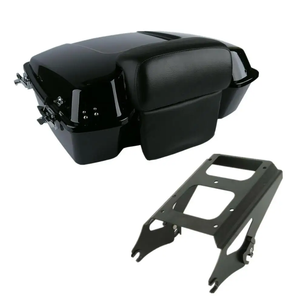 Комплект для езды на мотоцикле Tour Pak Pack спинка багажника + багажная стойка Harley Touring