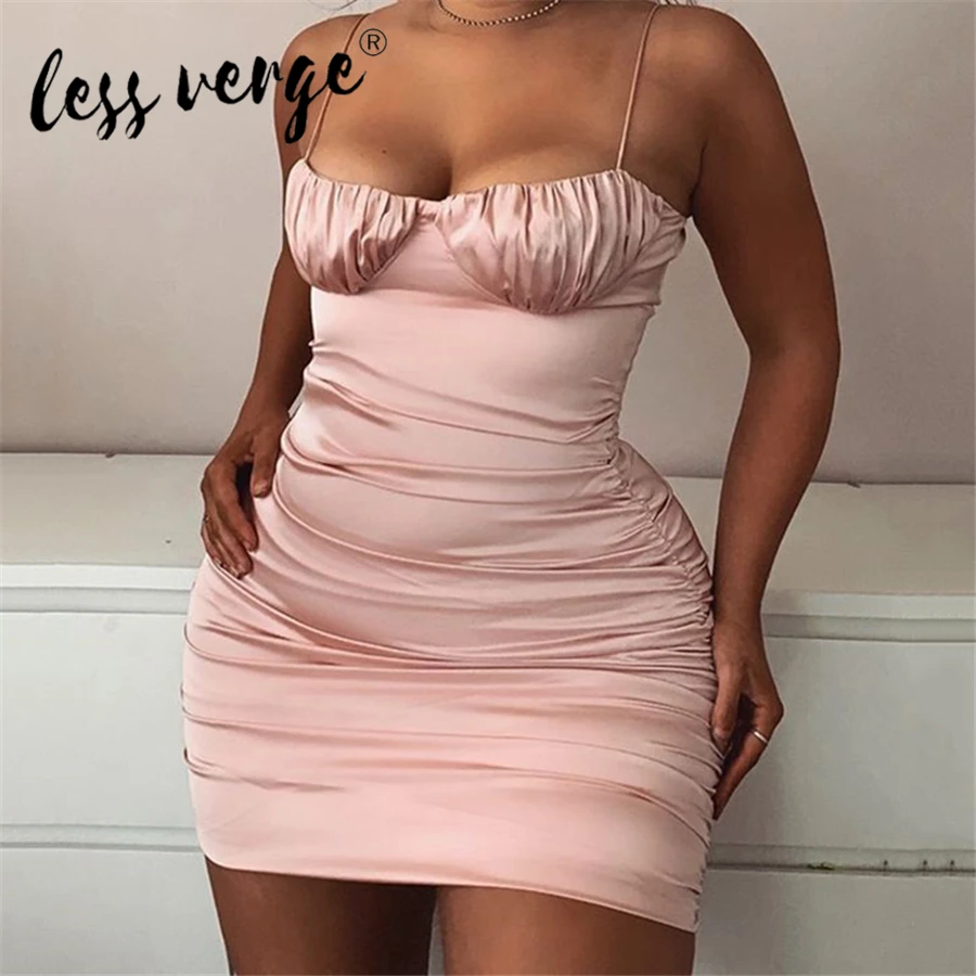 Новое модное женское платье Lessverge мини на тонких бретельках сексуальное без