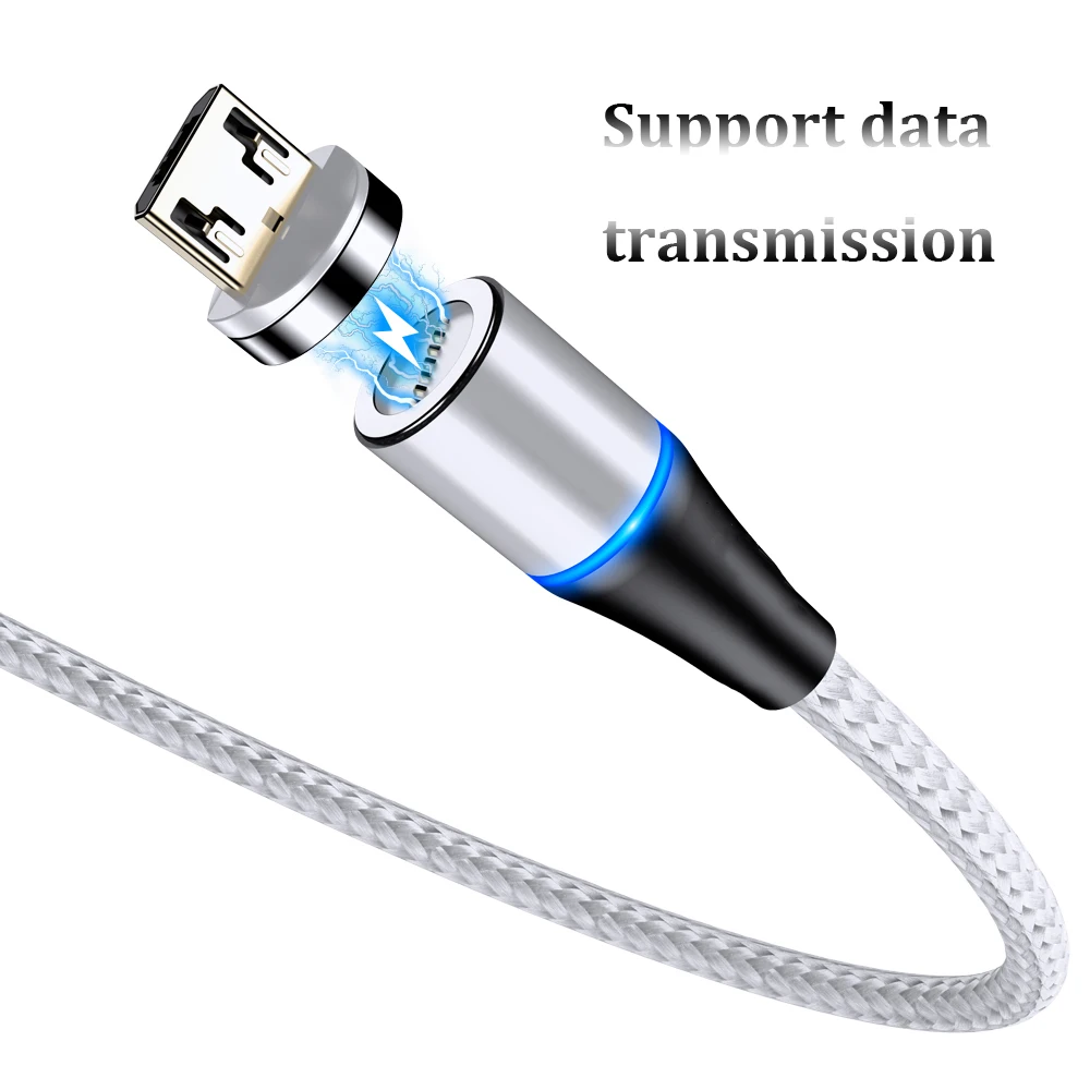 Магнитный кабель USB Starplat Type-C/Micro/Lightning для телефонов iPhone/Android 3A 1 м | Мобильные